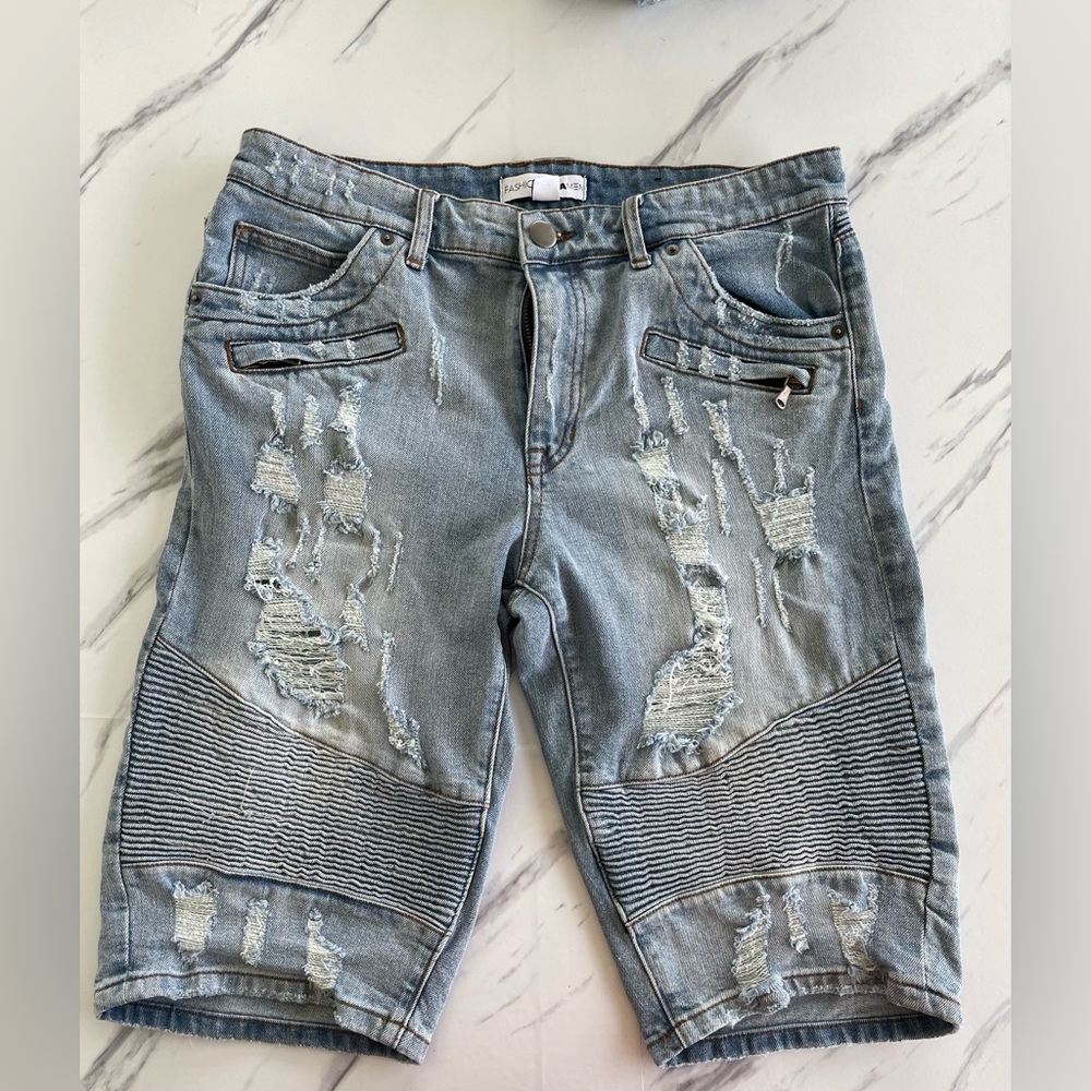 Fashion Nova Men Distressed Jean Short